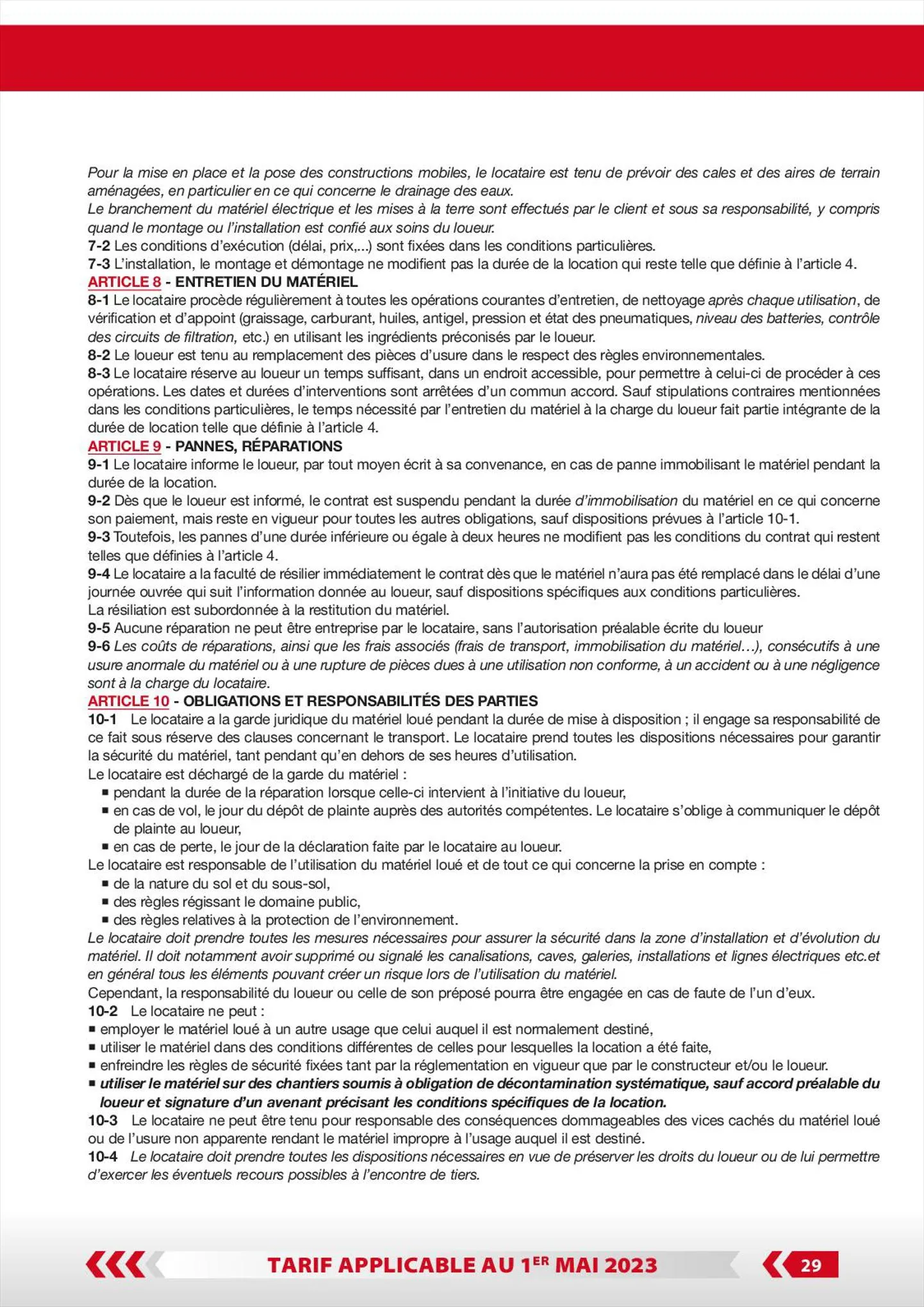 Catalogue Loxam Tarifs particuliers, page 00031
