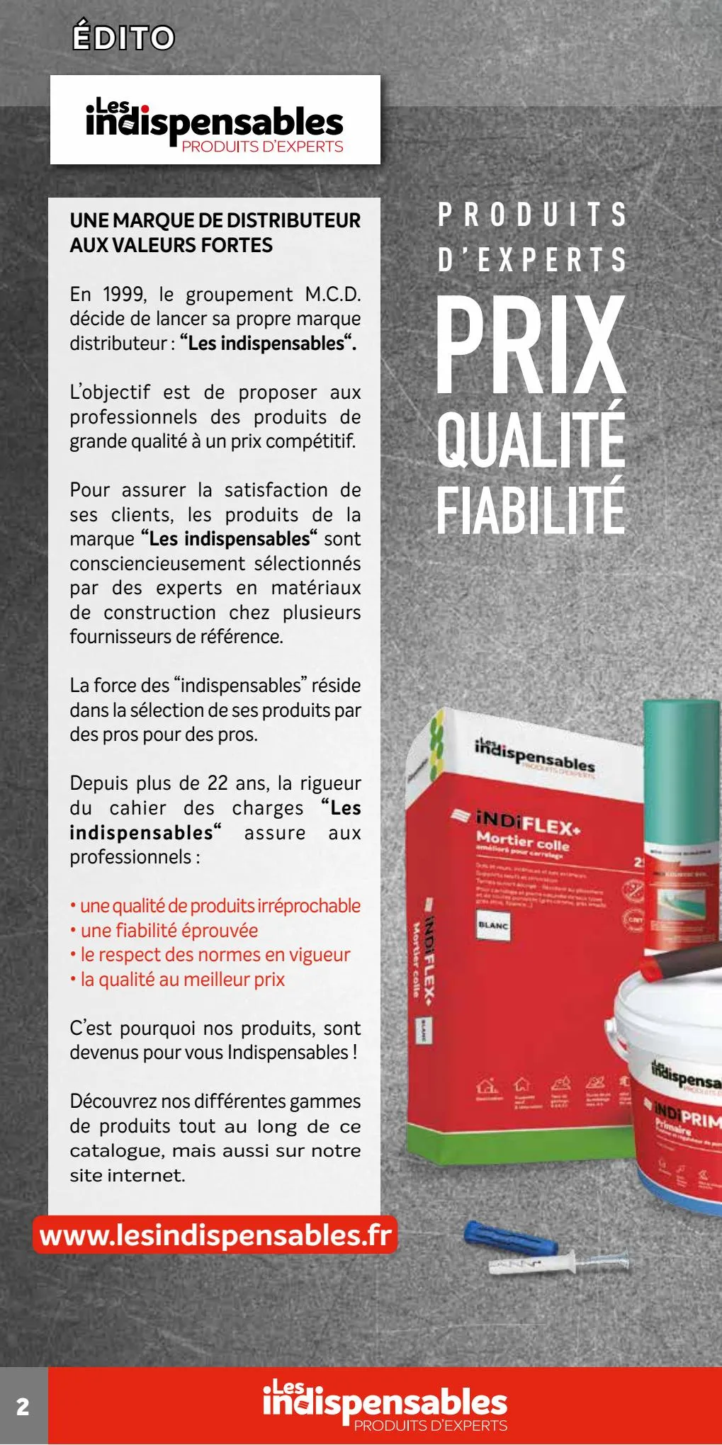 Catalogue Quéguiner Matériaux - Les Indispensables Guide, page 00002