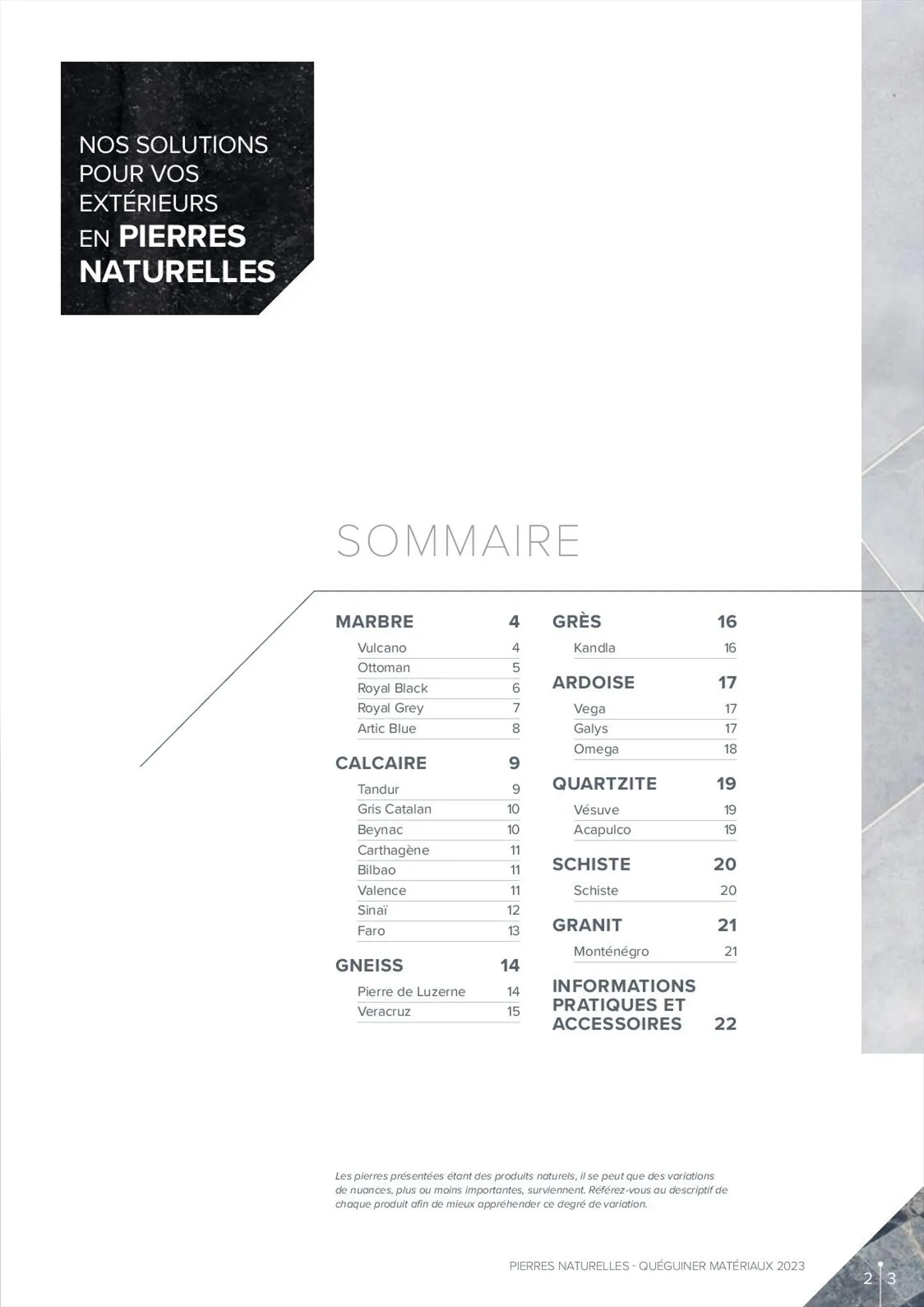Catalogue Pierres naturelles, page 00003