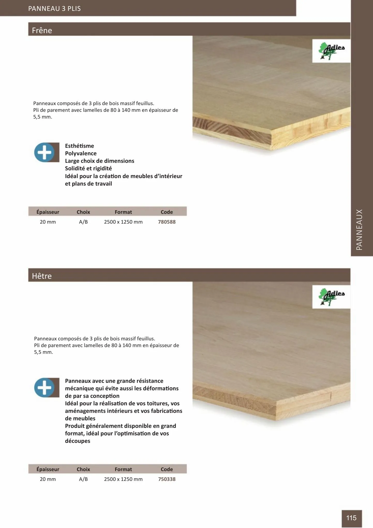 Catalogue Catalogue bois-panneaux, page 00115