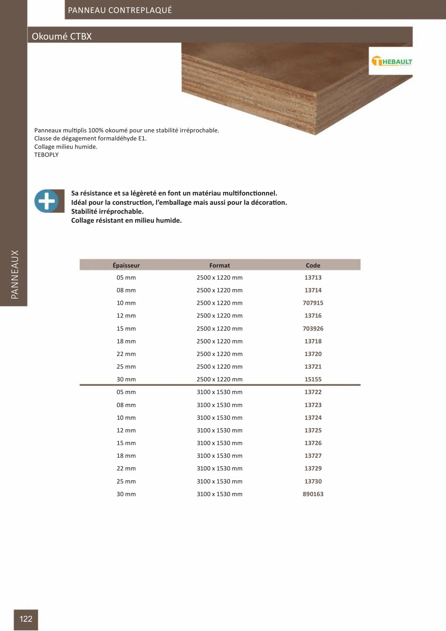 Catalogue Catalogue bois-panneaux, page 00122