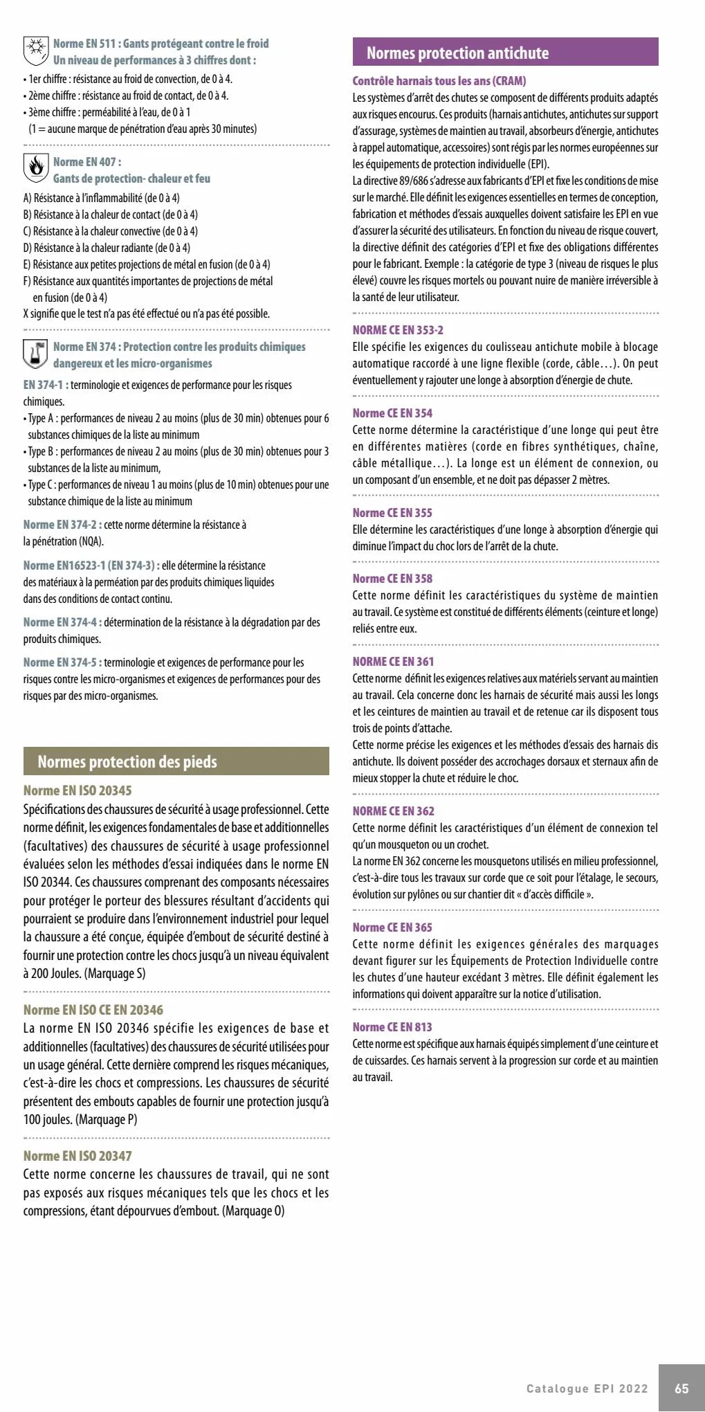 Catalogue Equipement de protection individuelle et de sécurité 2022, page 00067