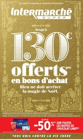 130€ offerts en bons d'achat