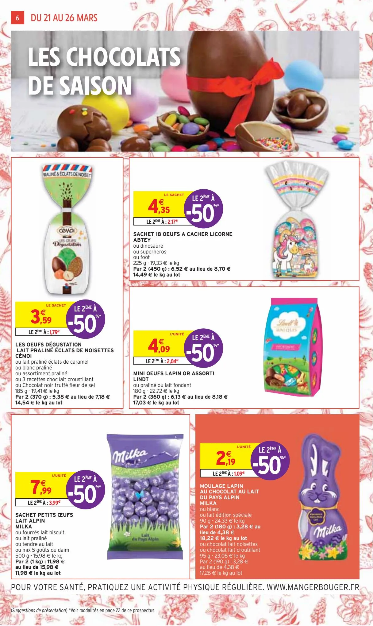 Catalogue -50% sur une selection de chocolats Kinder et Ferrero, page 00006