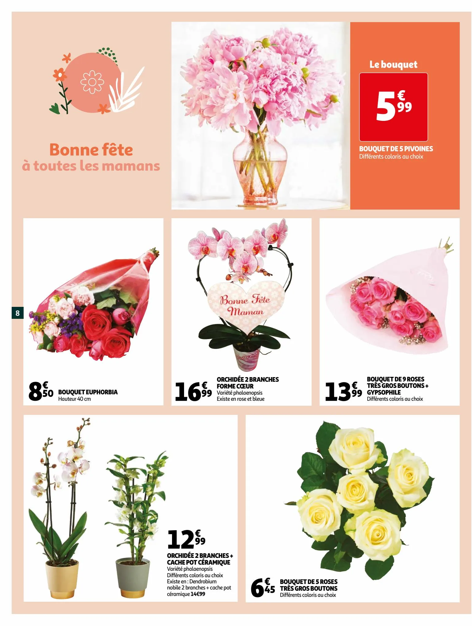 Catalogue L'incortounable bouquet pour la fête des mamans, page 00008