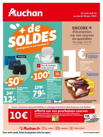 Catalogue Auchan | + de SOLDES | 22/06/2022 - 28/06/2022