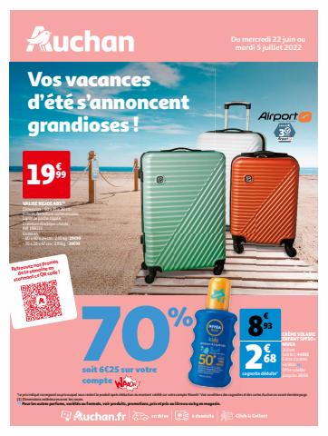 Promos de Culture et Loisirs à Bordeaux | Vos vacances d’été s'annoncent grandioses ! sur Auchan | 22/06/2022 - 28/06/2022