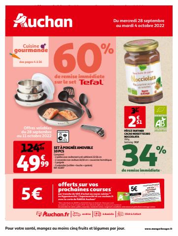 Promos de Culture et Loisirs | Cuisine gourmande sur Auchan | 28/09/2022 - 04/10/2022