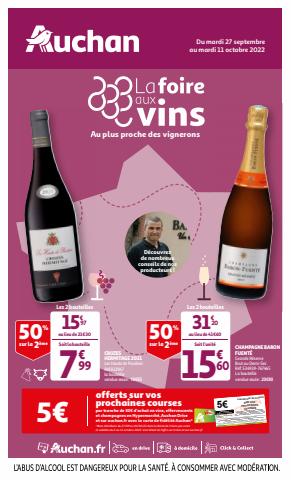Promos de Hyper-Supermarchés à Lyon | la foire aux vins sur Auchan | 27/09/2022 - 11/10/2022