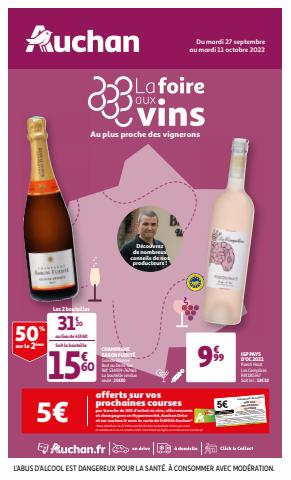 Promos de Hyper-Supermarchés à Toulouse | la foire aux vins sur Auchan | 27/09/2022 - 11/10/2022