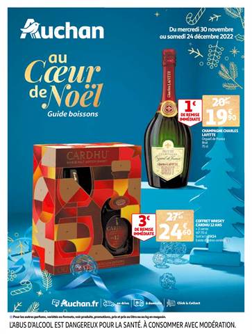 Catalogue Auchan à Strasbourg | Guide boissons | 30/11/2022 - 24/12/2022