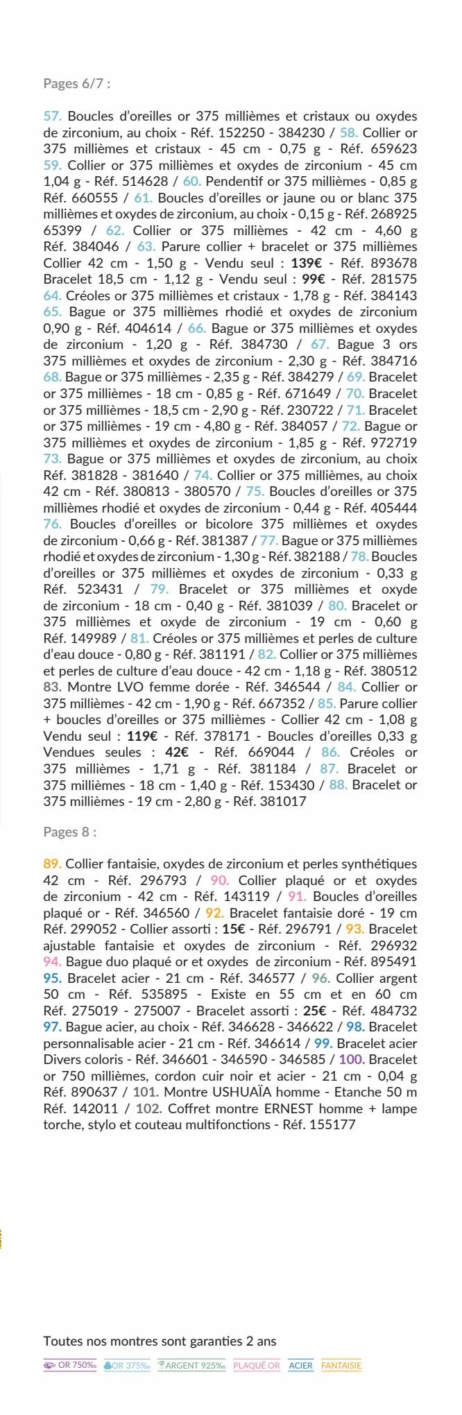 Catalogue La vie en or, page 00010