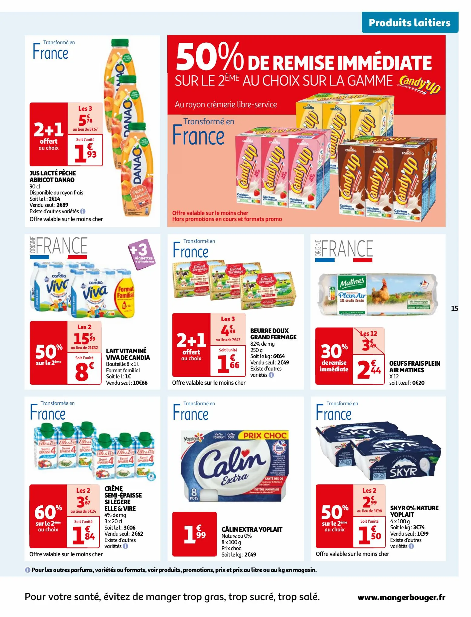 Catalogue Vos produits laitiers à petits prix !, page 00015