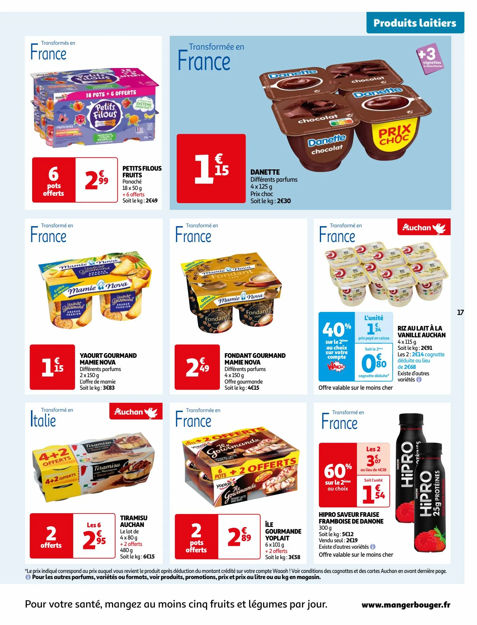 Catalogue Vos produits laitiers à petits prix !, page 00017