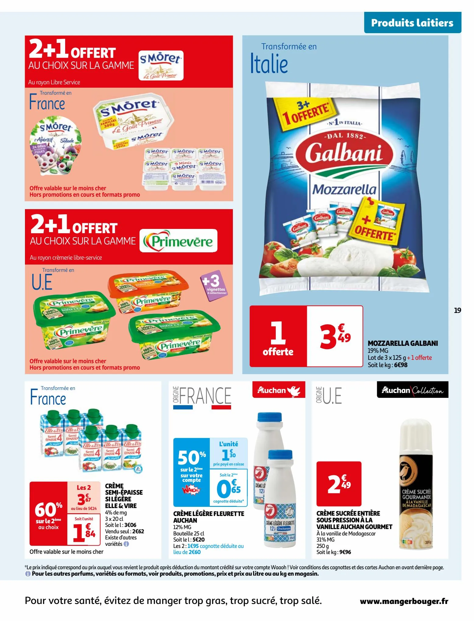 Catalogue Vos produits laitiers à petits prix !, page 00019