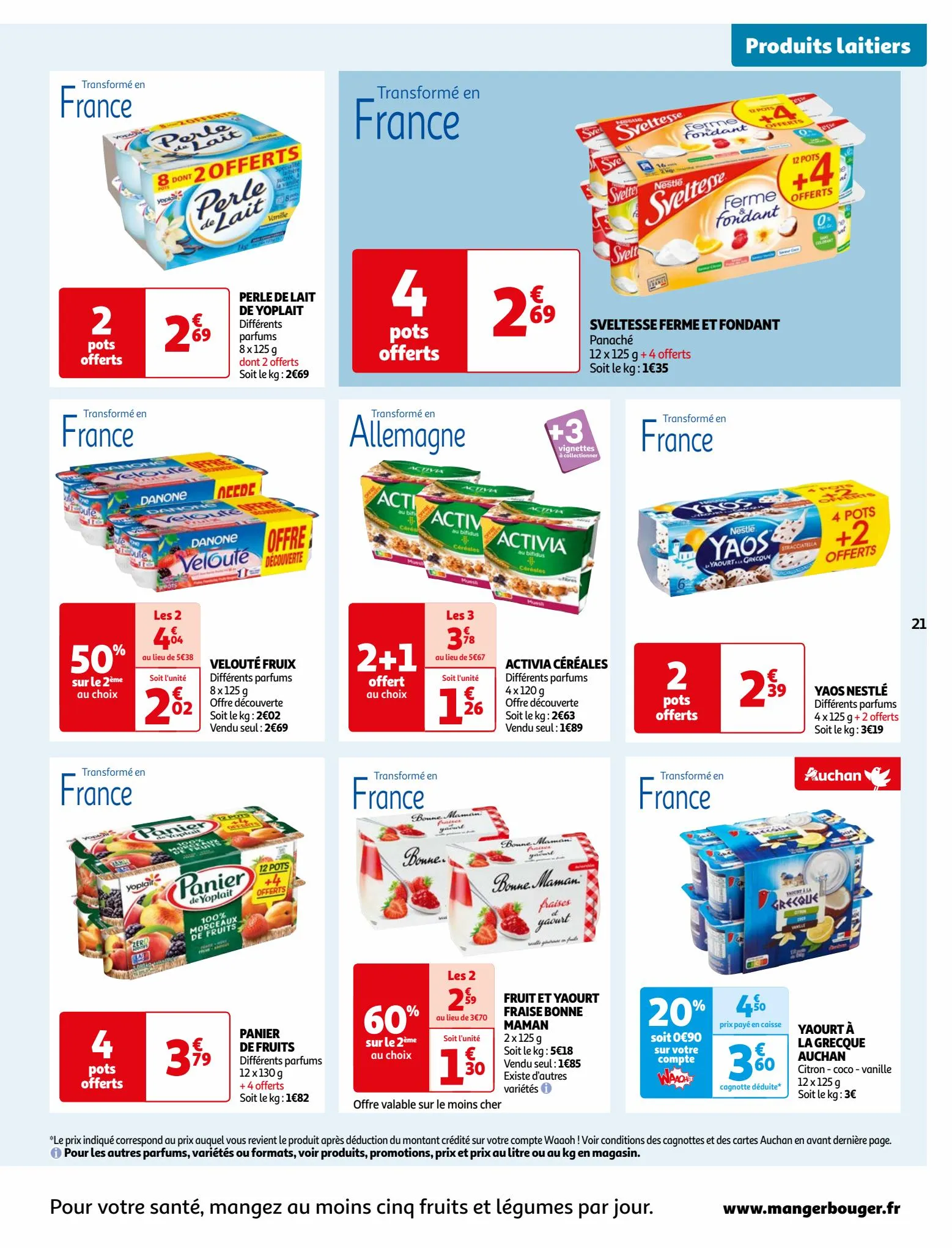 Catalogue Vos produits laitiers à petits prix !, page 00021