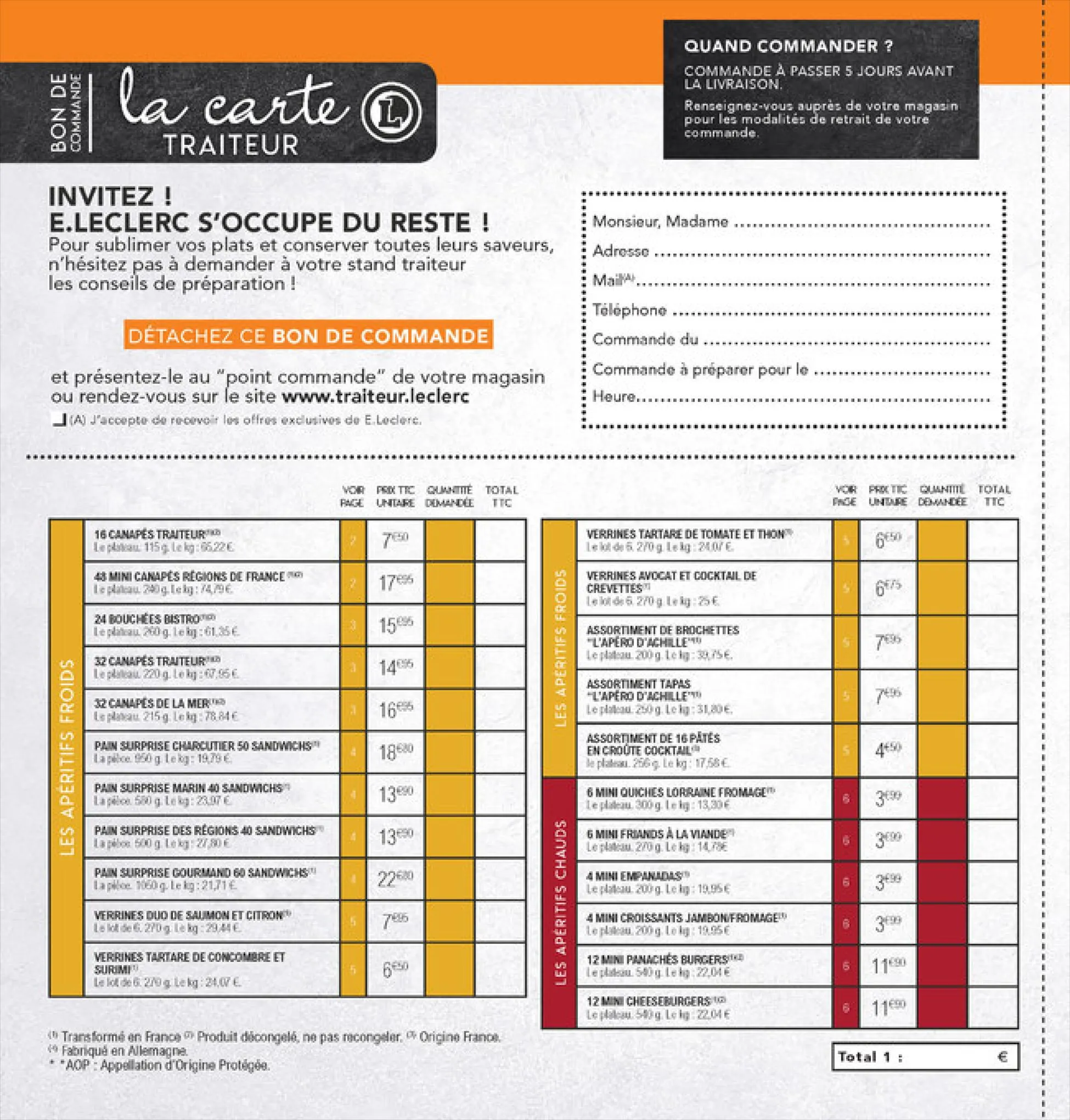 Catalogue La carte traiteur, page 00036