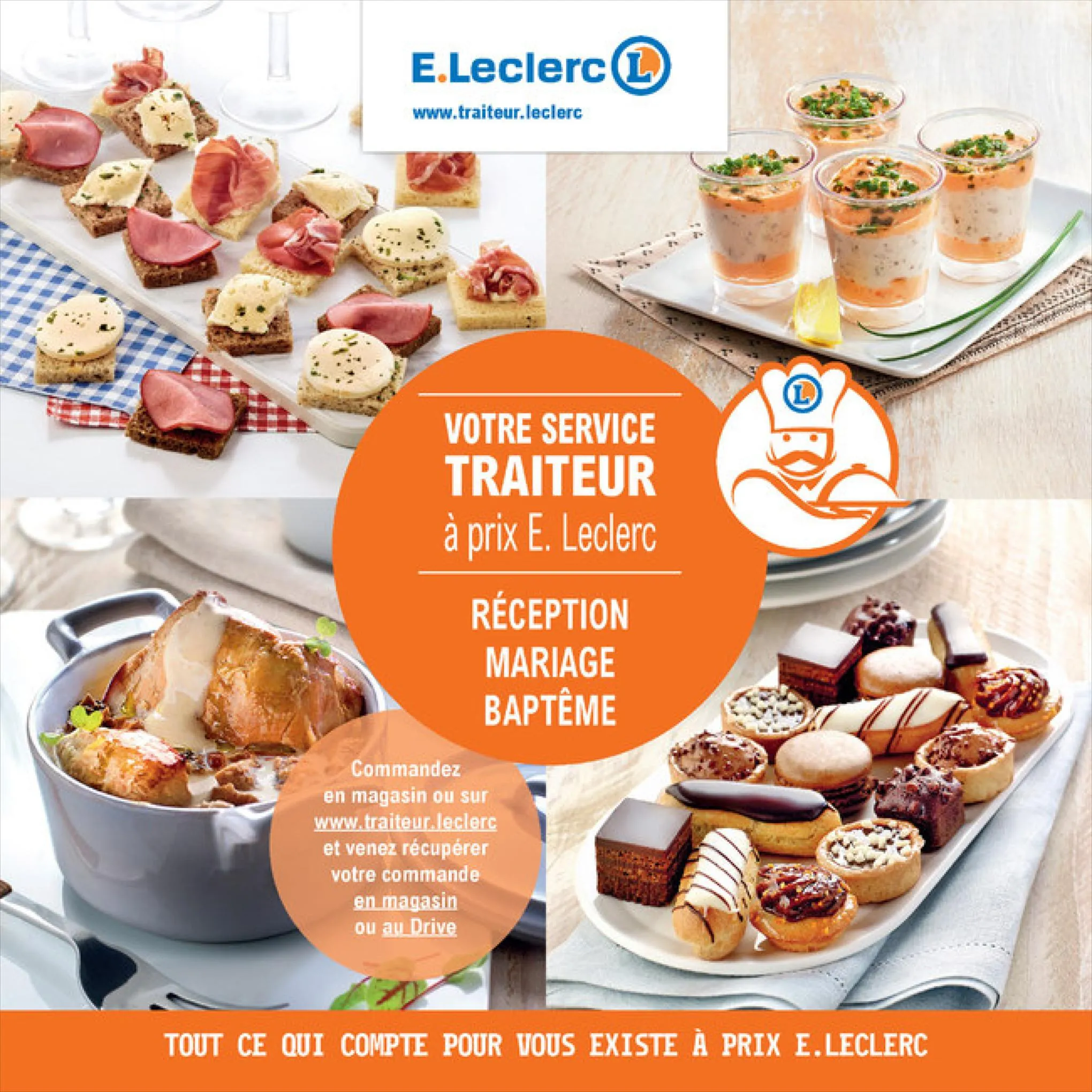 Catalogue VOTRE SERVICE TRAITEUR à prix E. Leclerc, page 00001