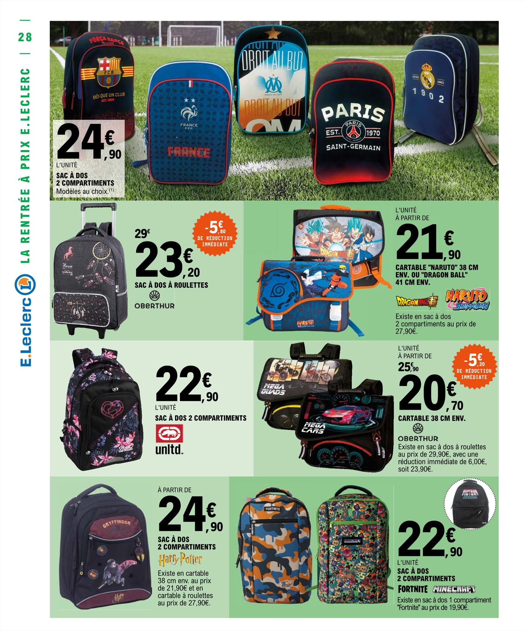 Cartable leclerc clearance catalogue