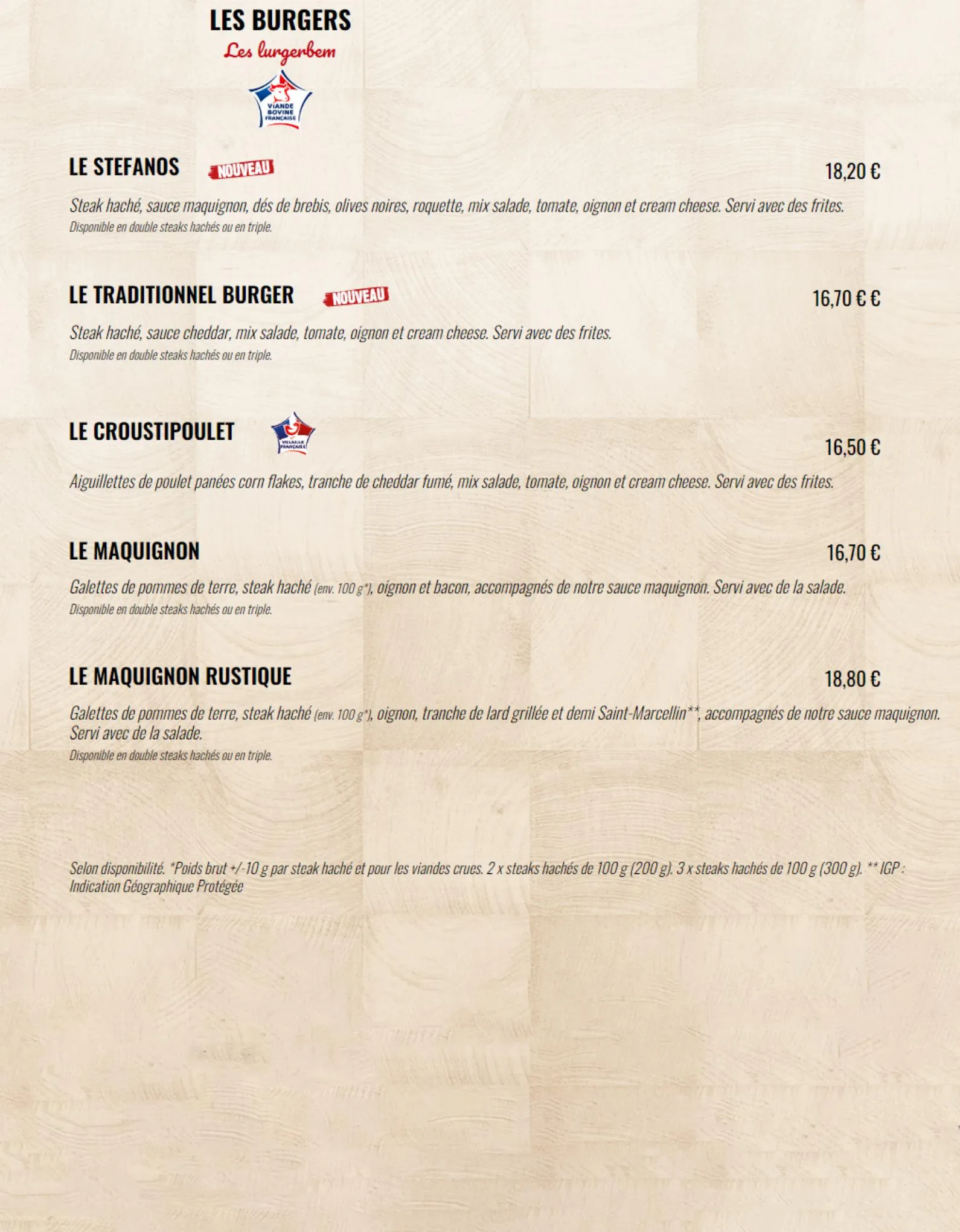 Catalogue La Boucherie Menu, page 00004