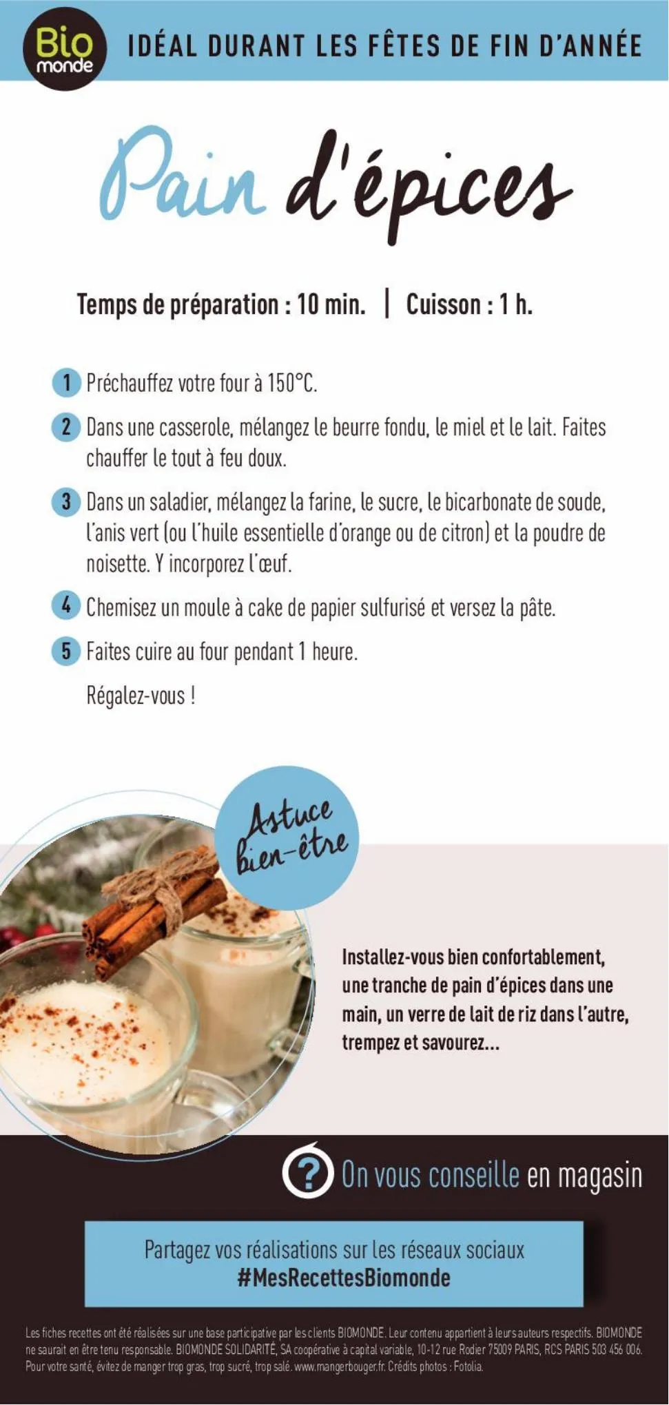 Catalogue Mes recettes Bio et gourmandes d'hiver!, page 00013