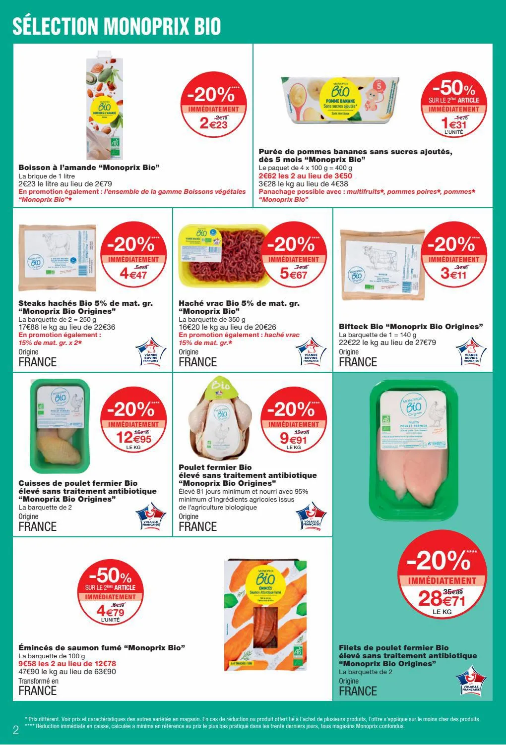 Catalogue SÉLECTION MONOPRIX BIO, page 00002