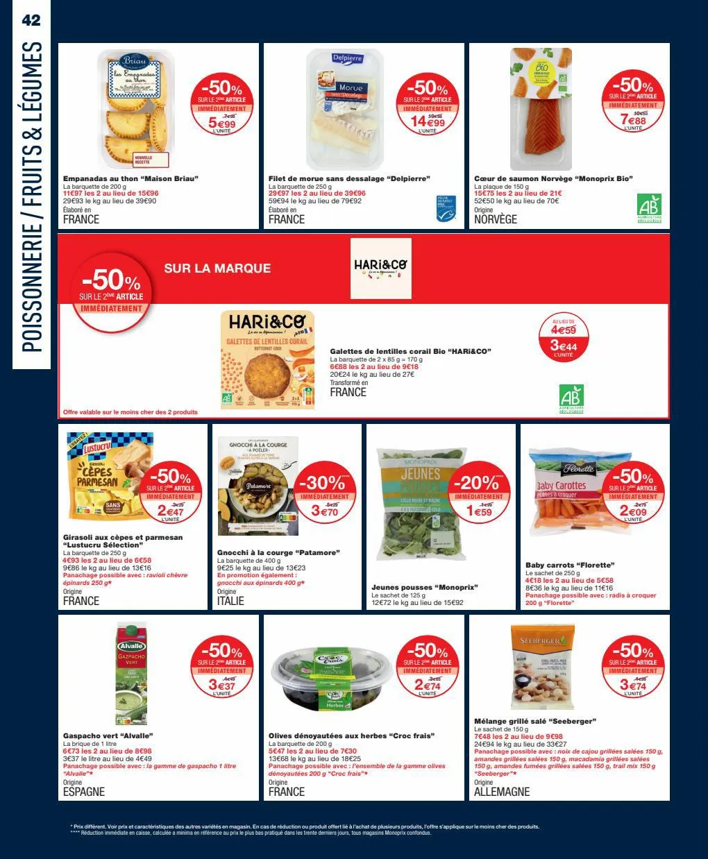 Catalogue -50% sur le 2eme article sur une selection de produits, page 00042