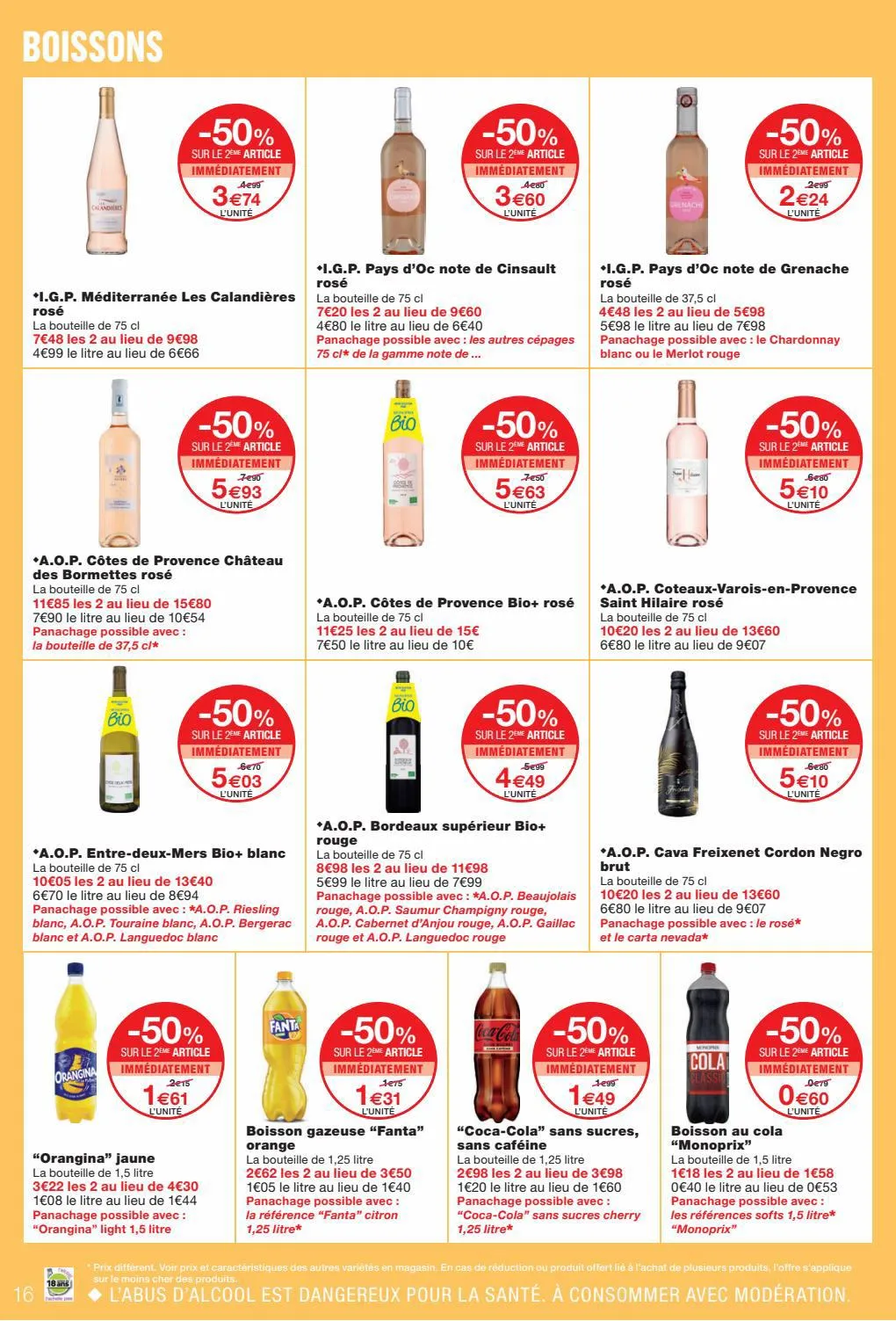 Catalogue -50% sur le 2eme article Monoprix, page 00016