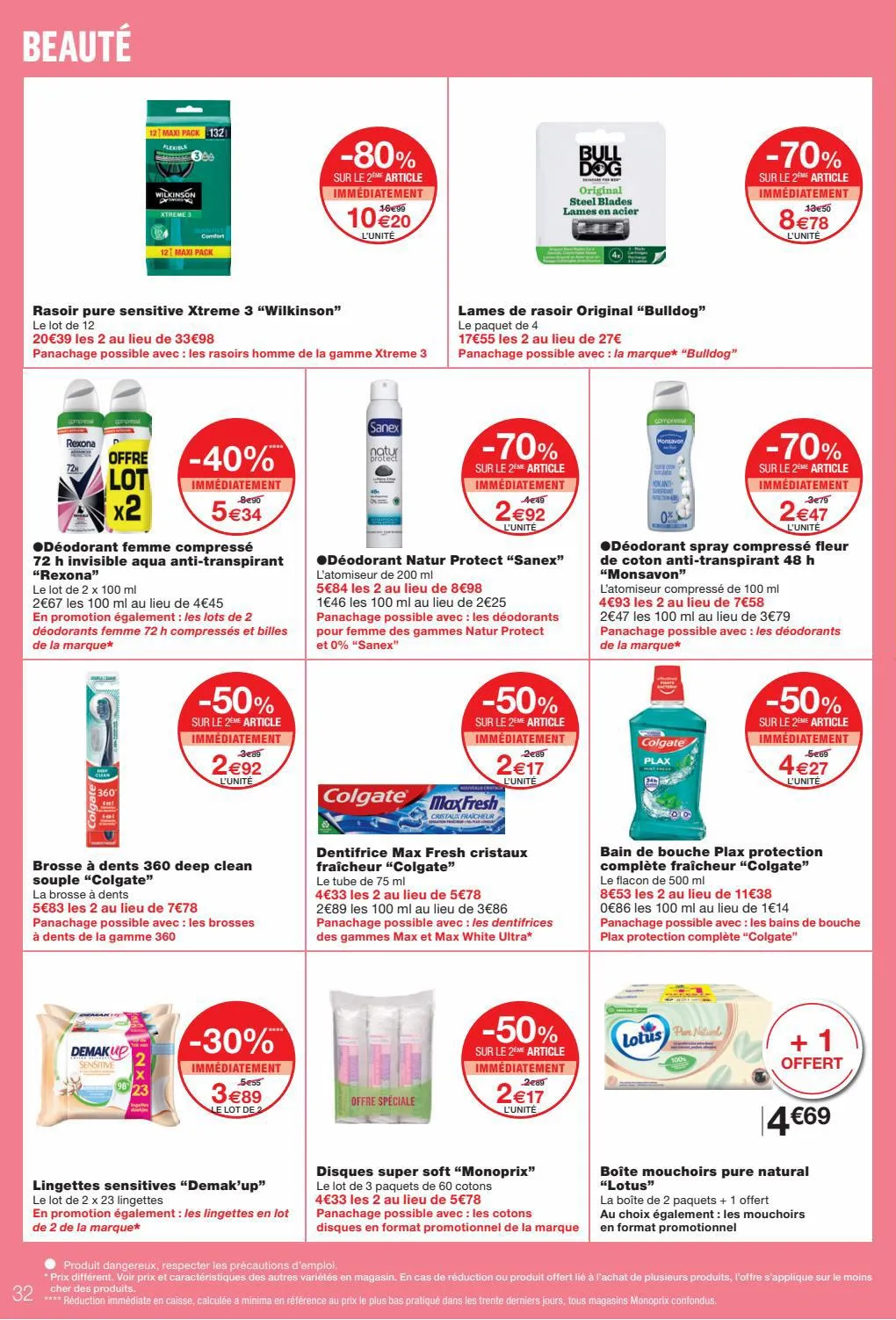 Catalogue -50% sur le 2eme article Monoprix, page 00032