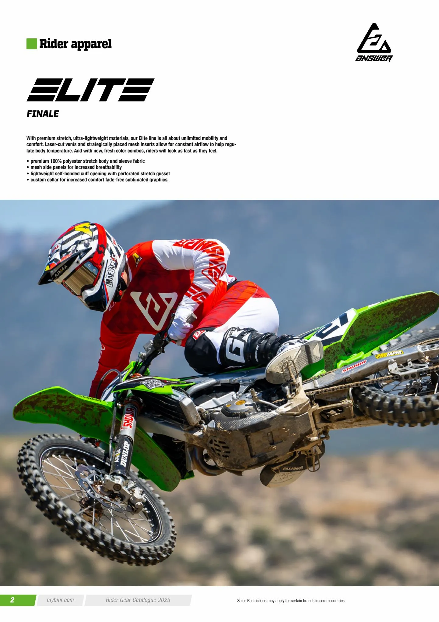 Catalogue Catalogue ANSWER - Rider gear 2023 , page 00004