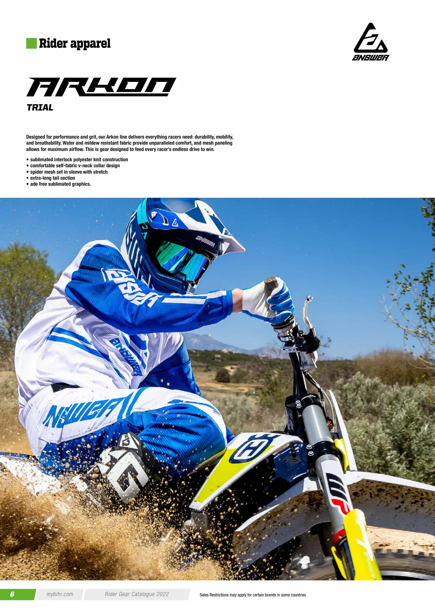 Catalogue Catalogue ANSWER - Rider gear 2023 , page 00008