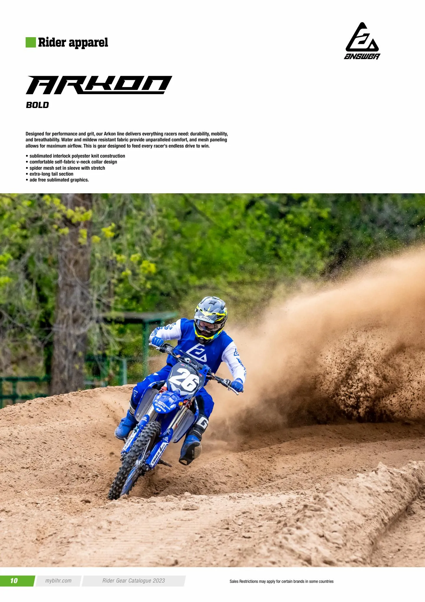 Catalogue Catalogue ANSWER - Rider gear 2023 , page 00012