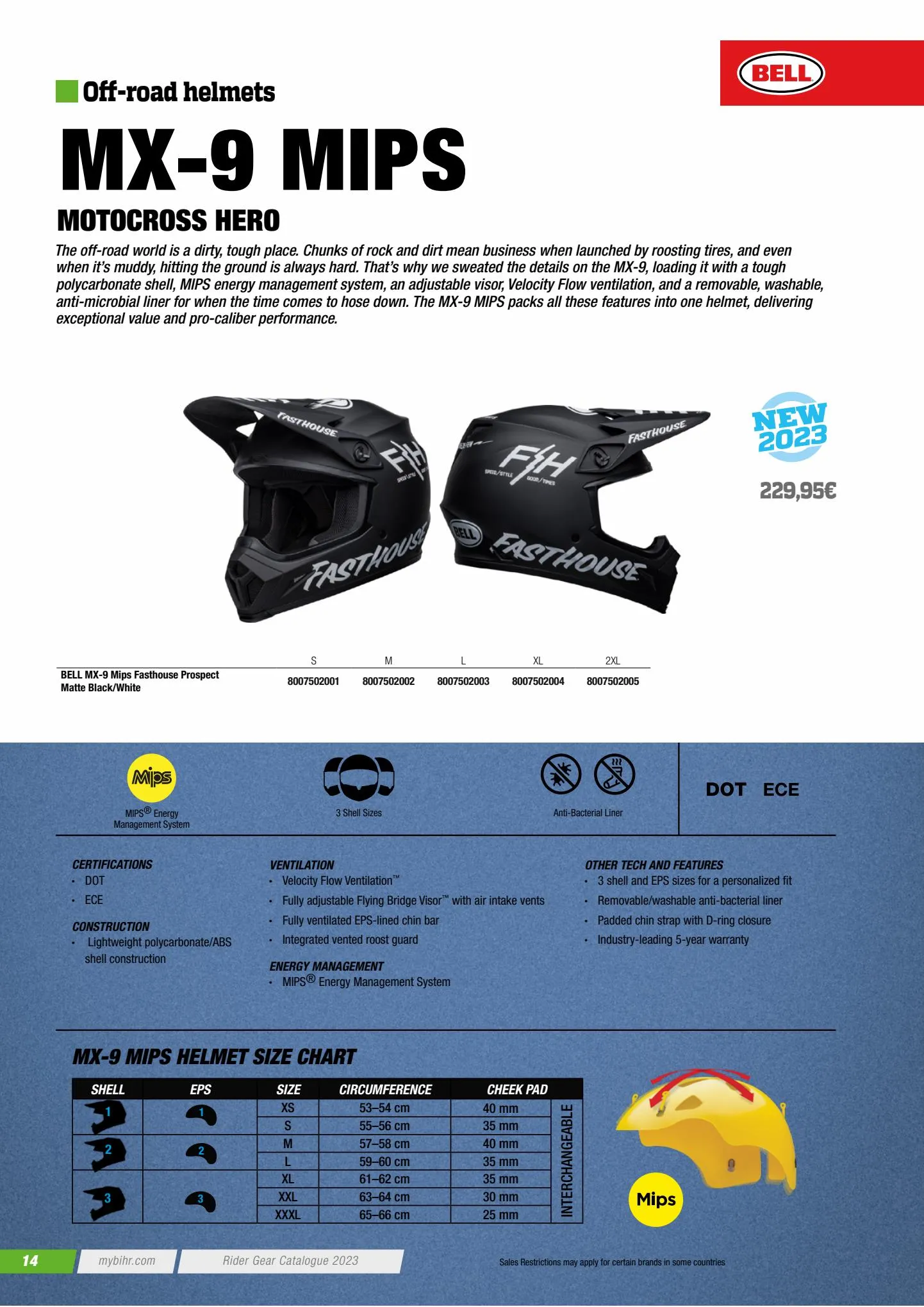 Catalogue Catalogue BELL Fall- Rider gear 2023 , page 00016