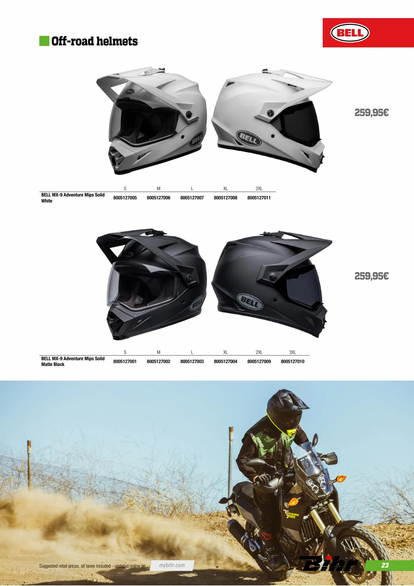Catalogue Catalogue BELL Fall- Rider gear 2023 , page 00025