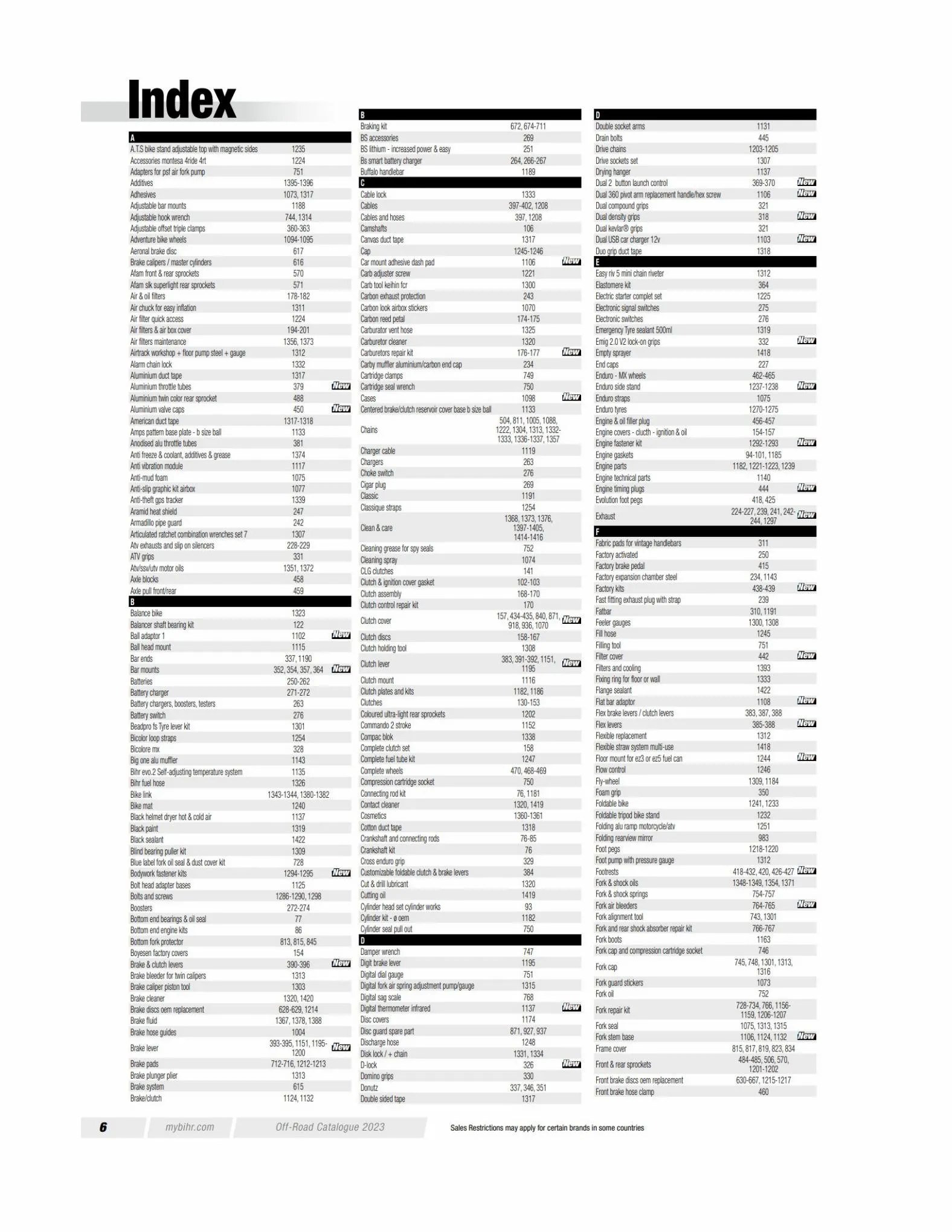 Catalogue Catalogue OFF ROAD 2023 BIHR, page 00008