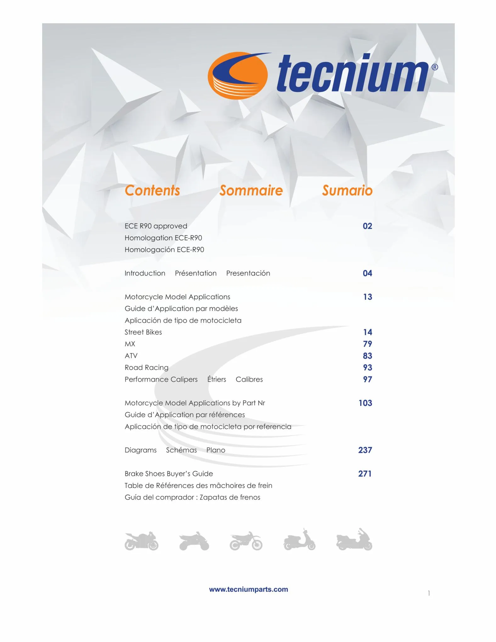 Catalogue TECNIUM Brake Pads Catalogue 2023, page 00003