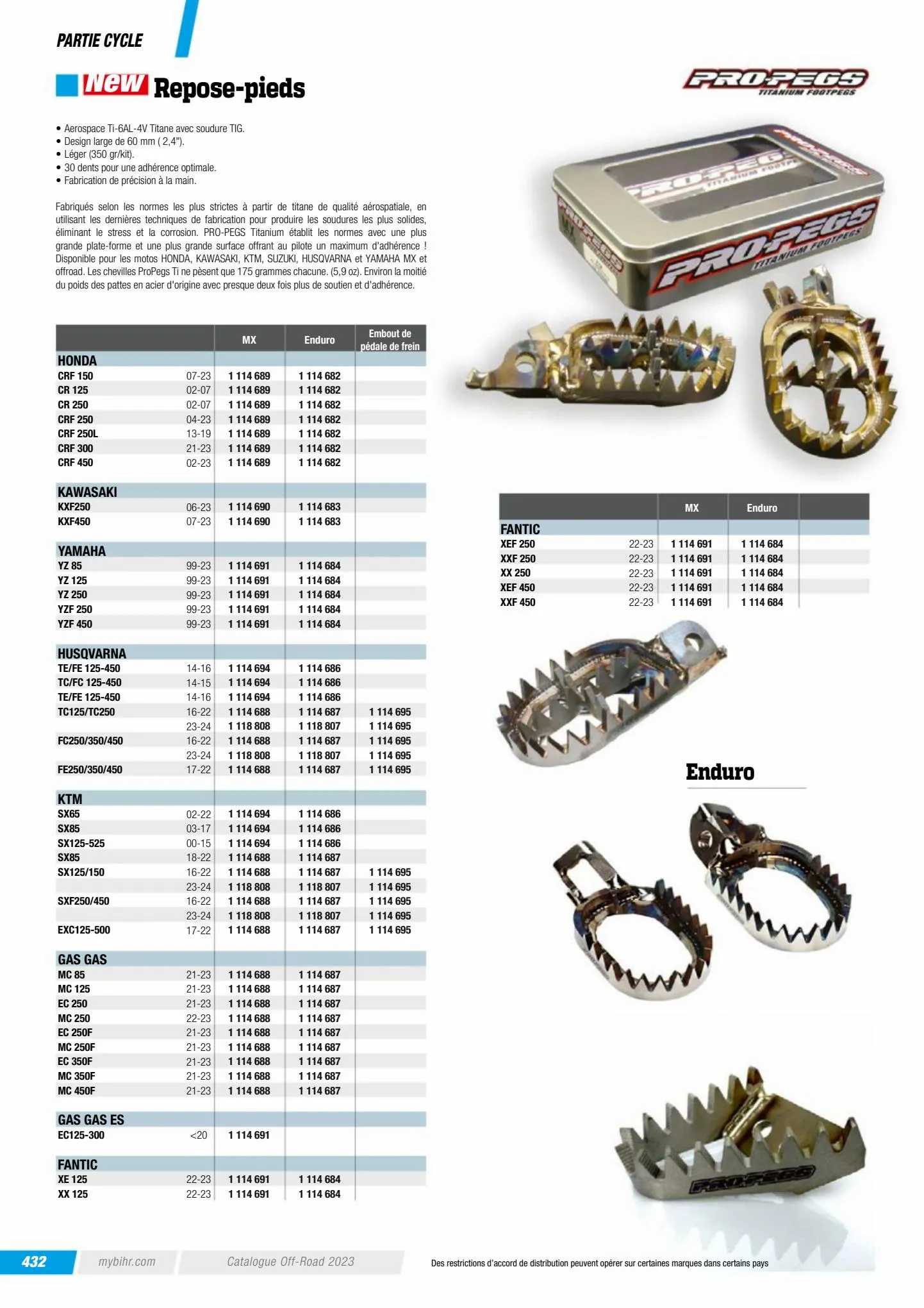 Catalogue Catalogue Bihr, page 00434