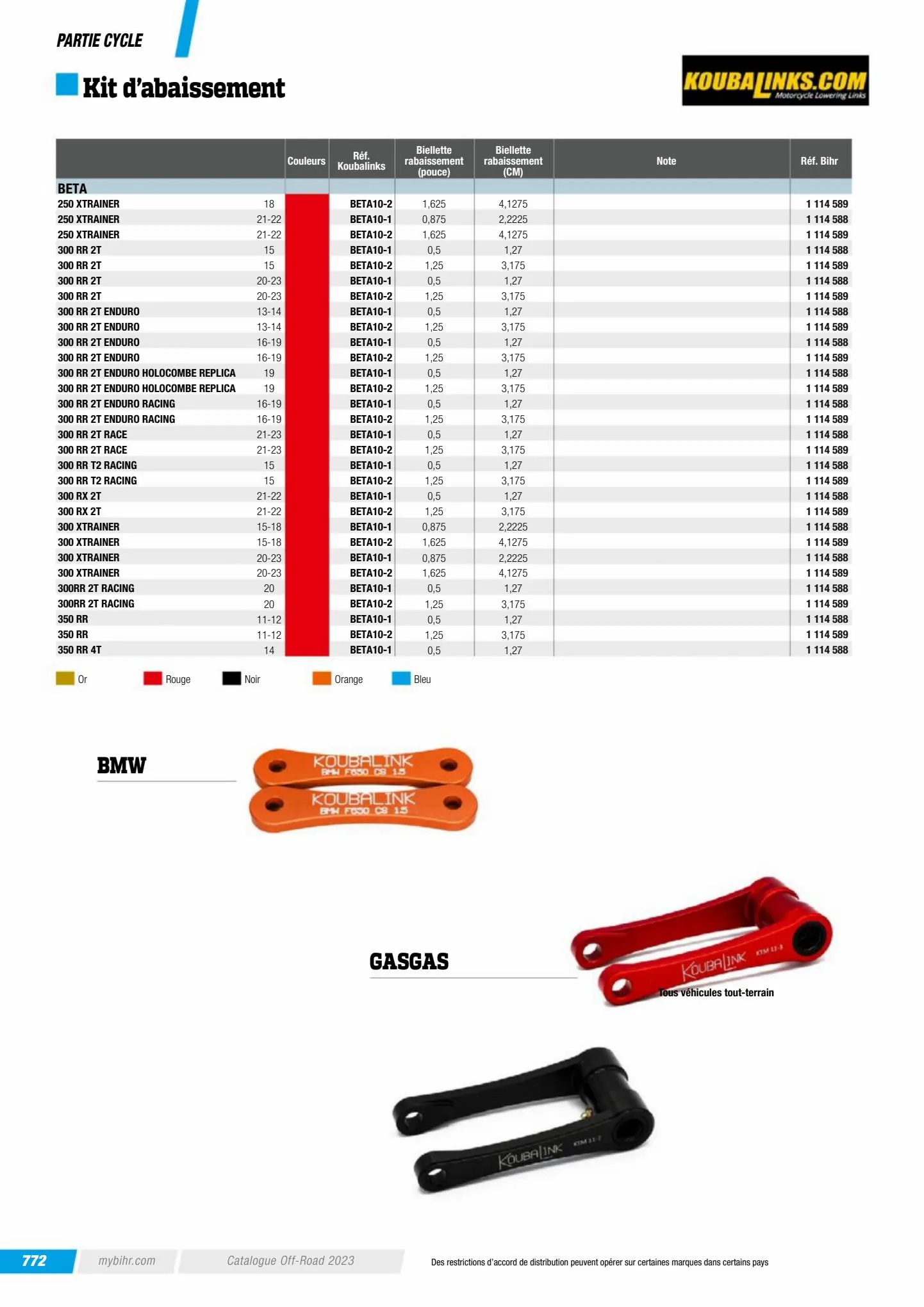 Catalogue Catalogue Bihr, page 00774