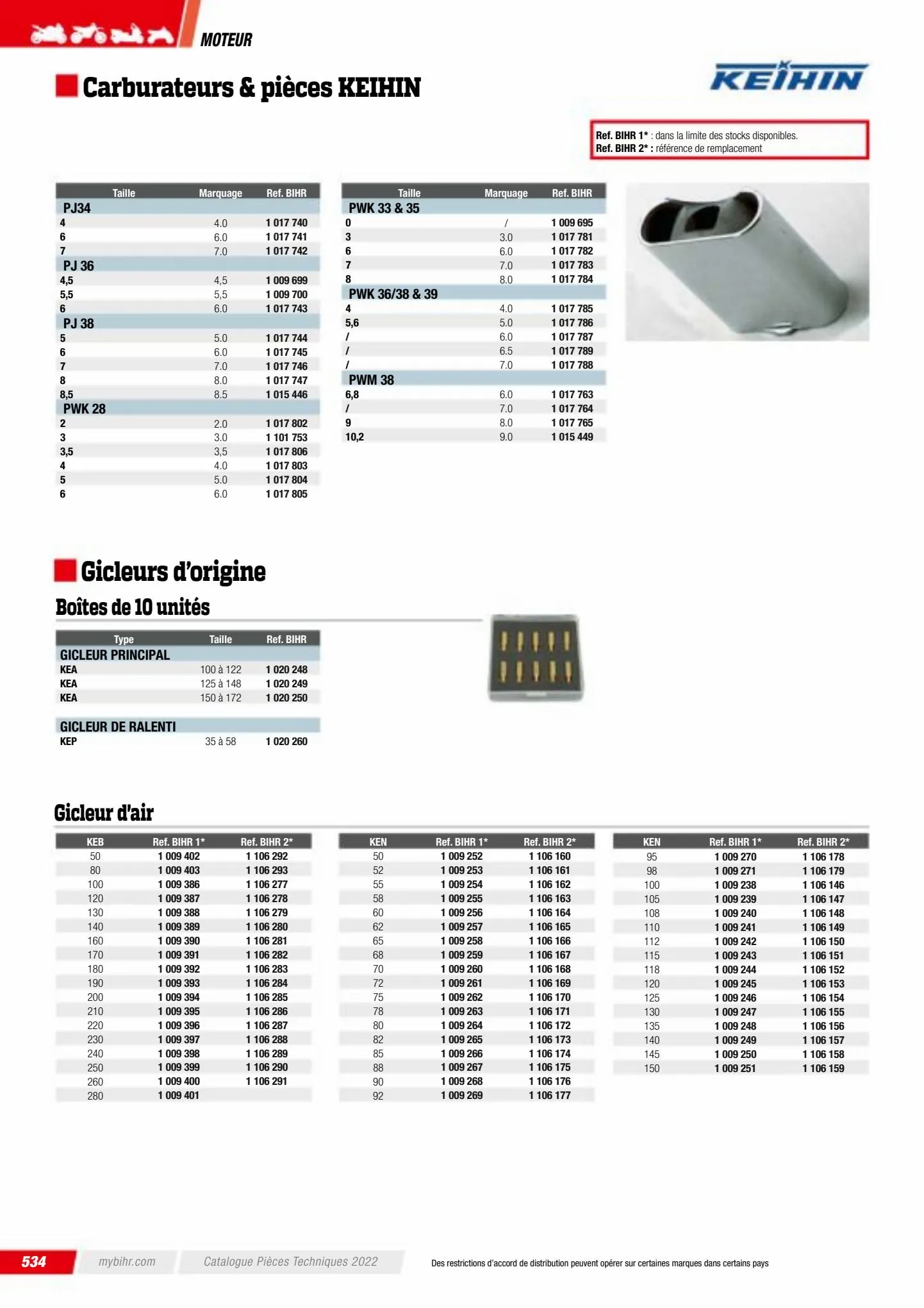 Catalogue Catalogue Bihr, page 00536