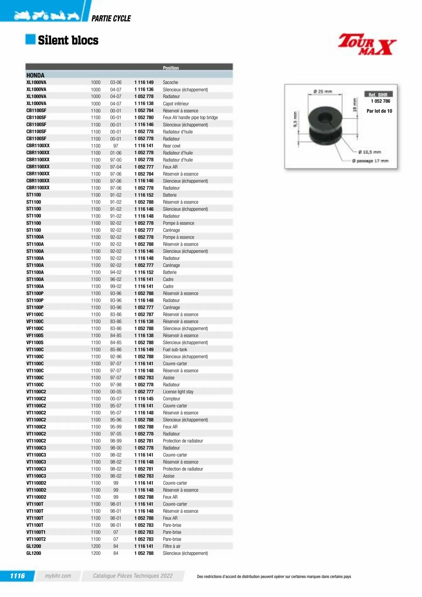 Catalogue Catalogue Bihr, page 01118