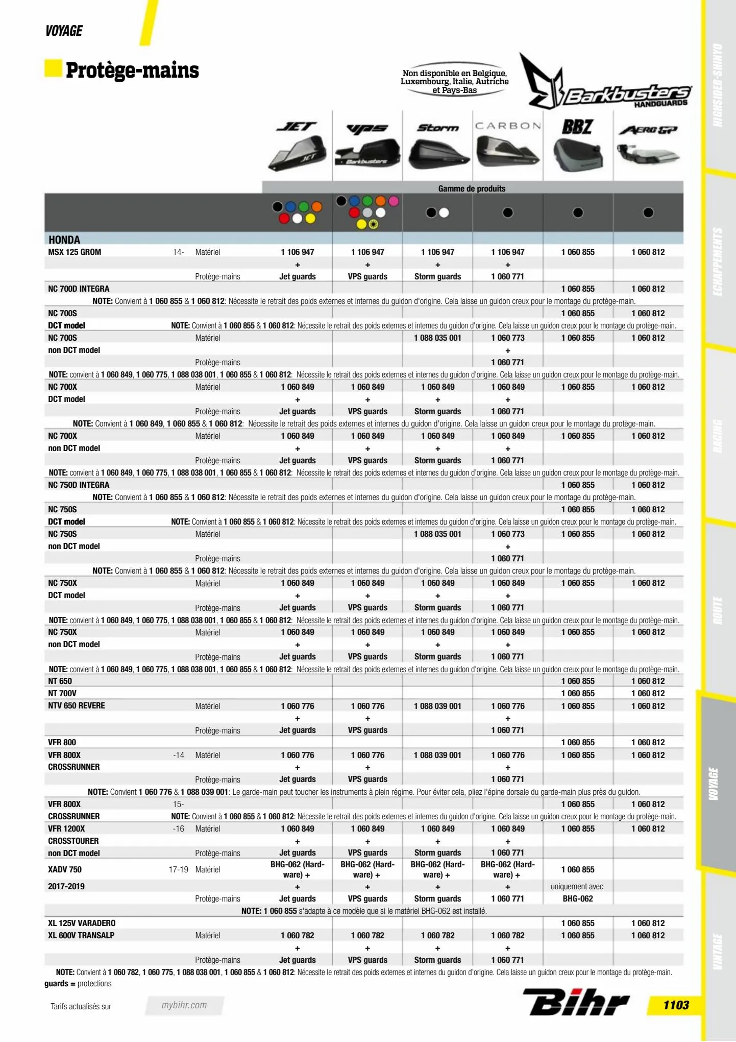 Catalogue Catalogue Bihr, page 01105