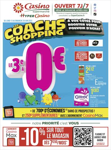 Catalogue Casino Supermarchés à Nice | Les coachs shopping | 12/06/2022 - 26/06/2022