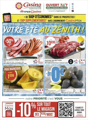 Catalogue Casino Supermarchés à Lyon | Votre été au zénith ! | 26/06/2022 - 10/07/2022