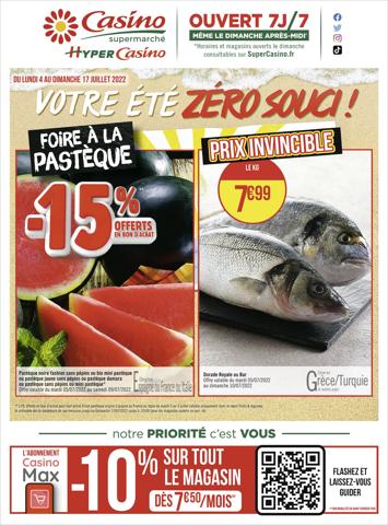 Catalogue Casino Supermarchés à Paris | Votre été zéro souci ! | 03/07/2022 - 17/07/2022