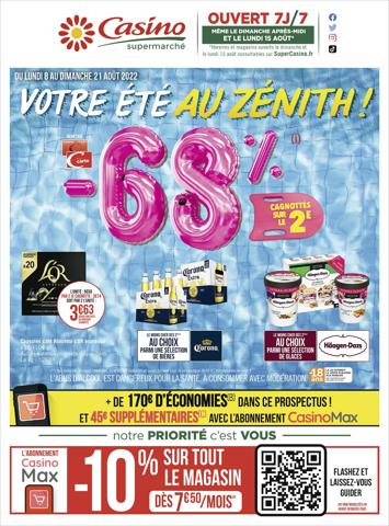 Catalogue Casino Supermarchés à Nice | Votre été au zénith ! | 07/08/2022 - 21/08/2022