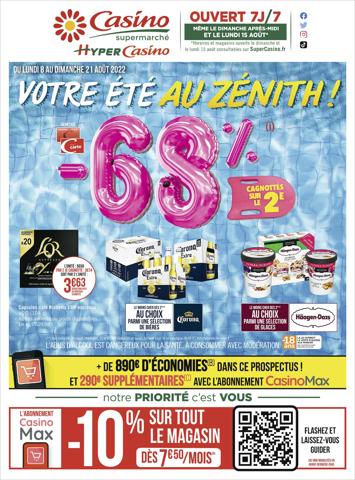 Catalogue Casino Supermarchés à Lyon | Votre été au zénith ! | 07/08/2022 - 21/08/2022