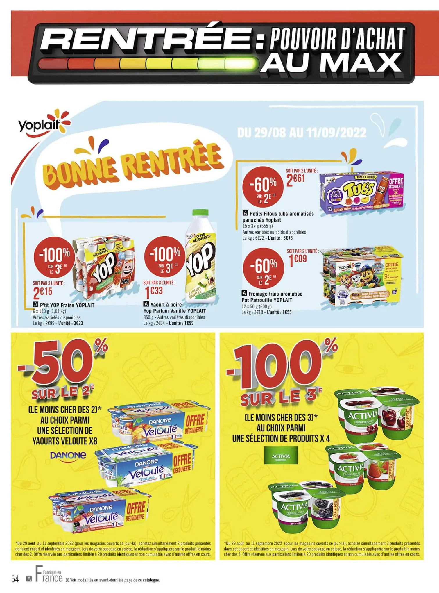 Catalogue Rentrée : pouvoir d'achat au max, page 00054