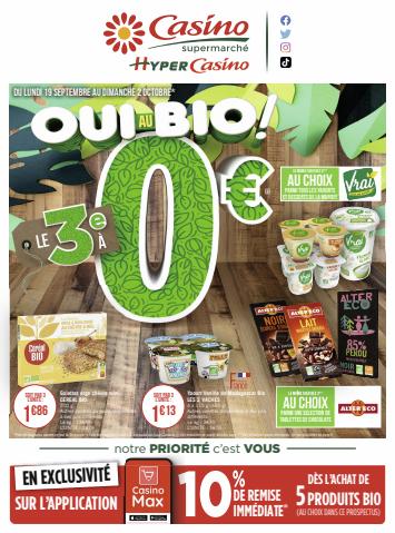 Catalogue Casino Supermarchés à Marseille | Oui au bio ! | 18/09/2022 - 02/10/2022