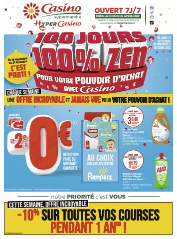 Catalogue Casino Supermarchés à Toulouse | 100 jours 100% zen | 18/09/2022 - 02/10/2022