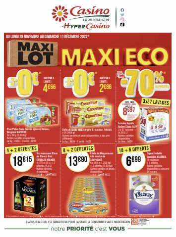 Catalogue Casino Supermarchés | Maxi lot, maxi éco | 27/11/2022 - 11/12/2022